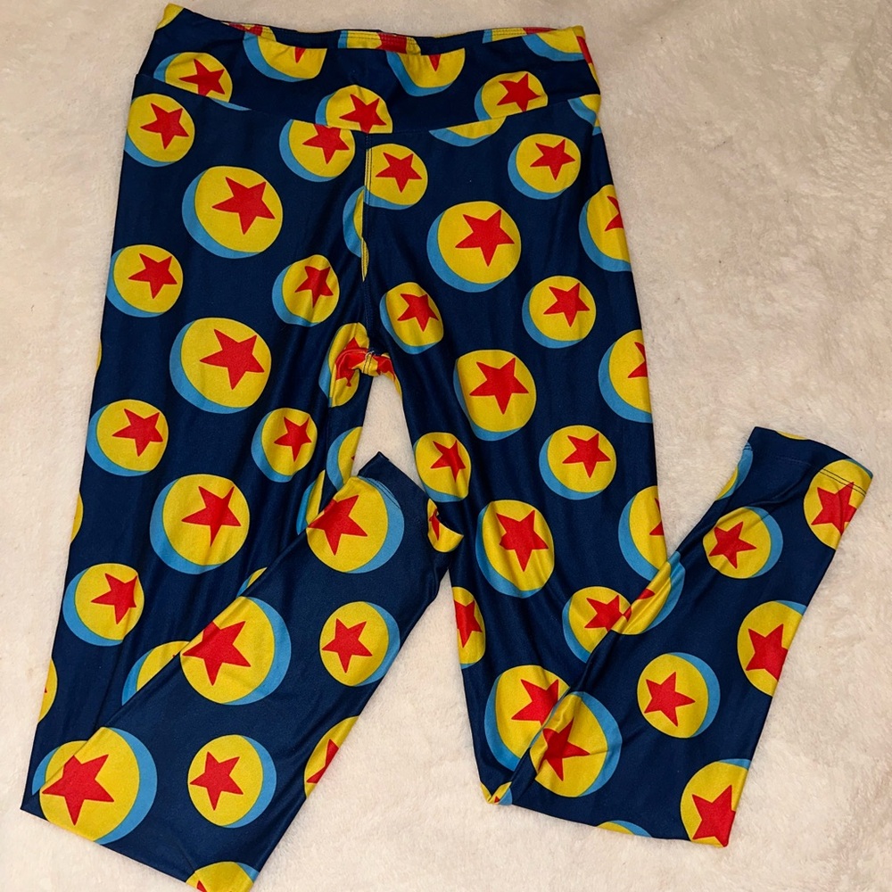 Disney Parks & Pixar Ball Leggings Luxo Jr Toy Story Pants Blue - Womens M.